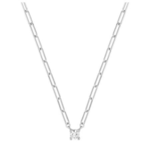 Colgante en plata de ley con circonita blanca.